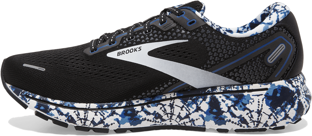 BROOKS Ghost 14 Men's Running Shoe - Black/White/True Blue