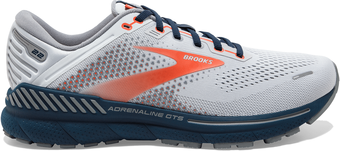 BROOKS Adrenaline GTS 22 Men's Running Shoe - Arctic/Red/Titan