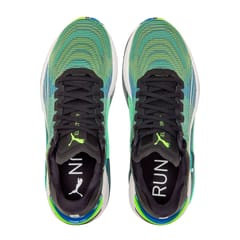 PUMA Electrify Nitro Turn Men's Shoes - Puma Black-Ultra Blue-Green Glare