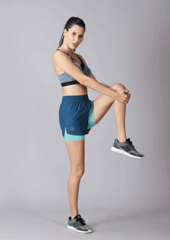 Dares Only Women Hybrid Run shorts -  Teal Blue Color