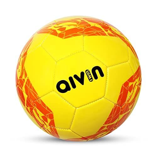 Aivin Brazil Machine Stitched Football Size - 5 (Yellow)