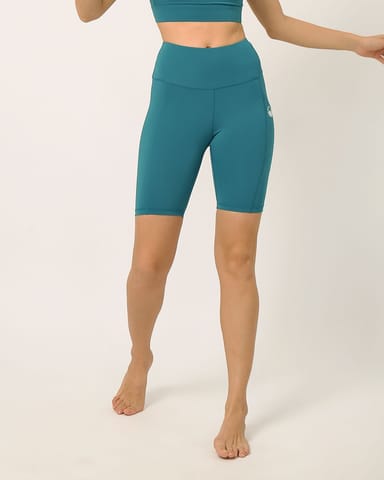 Kosha Yoga buttR Yoga Biker Shorts - Emerald Green