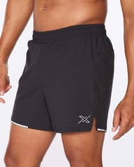 2XU Men's Aero 5" Shorts Black/Silver