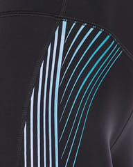 2XU Womens Refresh Recovery Compression Tights Black/Teal Chrome Lines