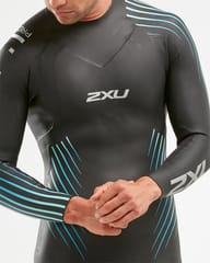 2XU Men's Propel:1 Wetsuit Black/Blue Ombre