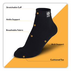 KUE Sports Performance Socks - Black