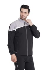 NAVYFIT Combo Men's Regular Fit Sports Active-wear Jacket With Full Sleeve & Zipper Pockets Black & Navy Blue (pack of 2)