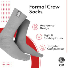 KUE Formal Crew Socks - Grey