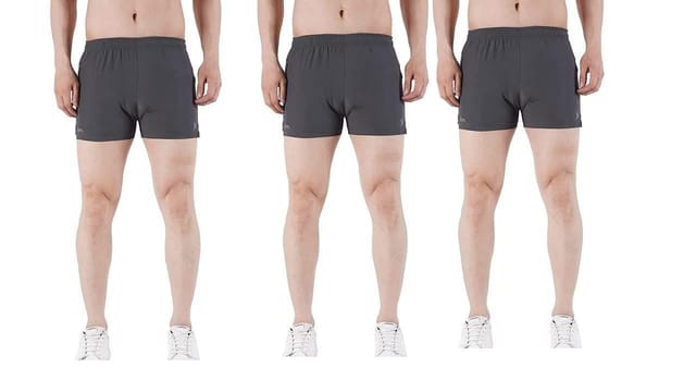 NAVYFIT Men's Running, Gym, Yoga, Sport Work Out Active Wear Shorts (MRS05) (Pack of 3) Dark Grey