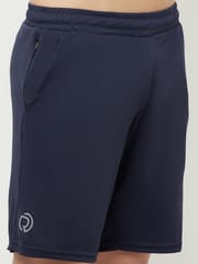 TRUEREVO 9" Sports Training Running Dry Fit Solid Shorts for Men - Navy
