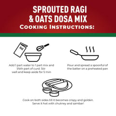Foodstrong Sprouted Ragi and Oats Dosa Mix | 400g | Pack of 2