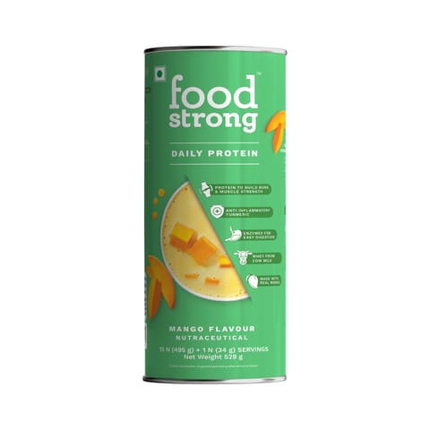 Foodstrong Daily Protein | Mango Shake | 16 Servings | 529 g