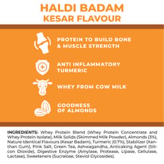 Foodstrong Haldi Badam Protein | Classic Kesar | 16 servings | 543 g