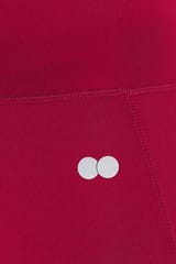Clovia Active Tights with Wide Elastic Waistband in Maroon - Quick-Dry