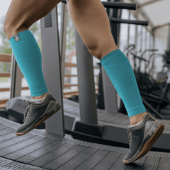 KUE Compression Calf Sleeve for Viscose veins,Cricket,Running Turquoise S/M 2 Pair