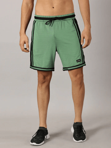 Defy Gravity Basketball Shorts for Men - Avocado Green
